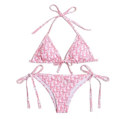 pink Dior bathing suit